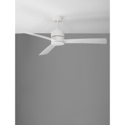 Axel Ceiling Fan White Aluminium, White, Oak Plywood - thumbnail 3