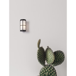 Stone Outdoor Wall Lantern Black Aluminium LED E27 IP54 - thumbnail 2