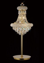 Alexandra Table Lamp 5 Light French Gold, Crystal - thumbnail 2