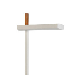 Phuket Floor Lamp 2 Light 21W Down 7W Up LED 3000K, 3000lm, Touch Dimmer, Matt White / Beech - thumbnail 5