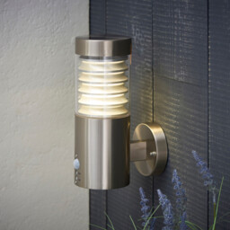 Equinox Pir LED Outdoor Coastal Wall Marine Grade Brushed Stainless Steel IP44 - thumbnail 3