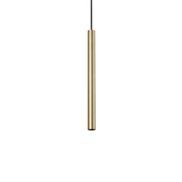 Ultrathin Round 40cm LED Slim Pendant Ceiling Light Satin Brass 3000K - thumbnail 1