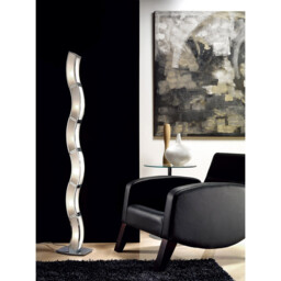 Duna E27 Floor Lamp 6 Light E27, Polished Chrome/White Acrylic, CFL Lamps INCLUDED - thumbnail 2