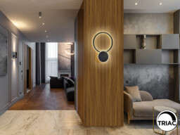 Omnio Integrated LED Wall Lamp Black 3000K - thumbnail 2
