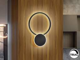 Omnio Integrated LED Wall Lamp Black 3000K - thumbnail 1