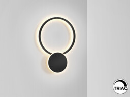 Omnio Integrated LED Wall Lamp Black 3000K - thumbnail 3