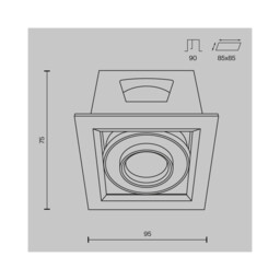 Metal Modern Recessed Downlight Black 3000K 650lm - thumbnail 2