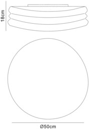 Mediterraneo Ceiling, Wall 3 Light E27 Large, Frosted White Glass - thumbnail 2