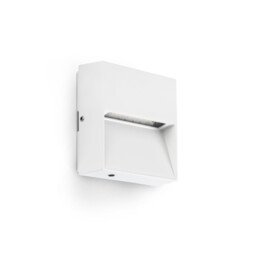 Dune Square LED Outdoor Flush Wall Lamp Matt White IP65 CCT 2200-4000K