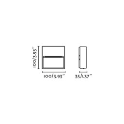 Dune Square LED Outdoor Flush Wall Lamp Matt White IP65 CCT 2200-4000K - thumbnail 3