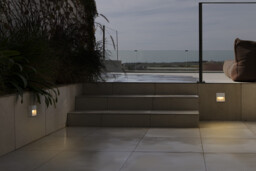 Dune Square LED Outdoor Flush Wall Lamp Matt White IP65 CCT 2200-4000K - thumbnail 2