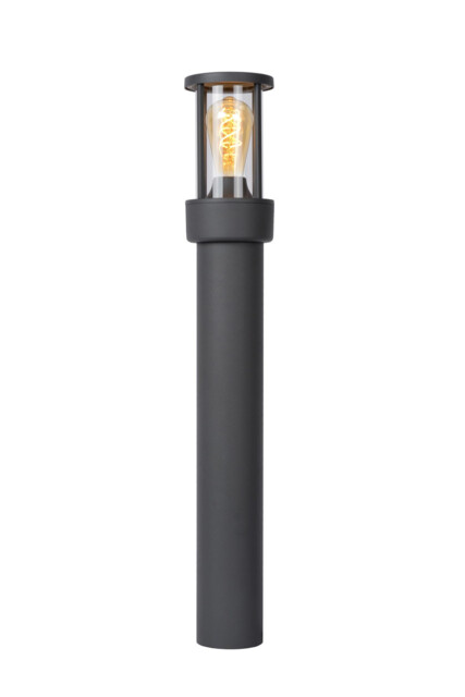 Lori Modern Bollard Light Outdoor, Day Night Sensor - 1xE27 - IP44 - Anthracite - image 1