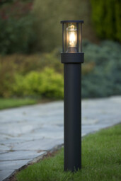 Lori Modern Bollard Light Outdoor, Day Night Sensor - 1xE27 - IP44 - Anthracite - thumbnail 5