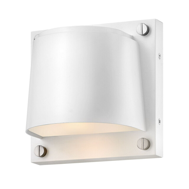 Scout 1 Light Small Outdoor Wall Light Satin White IP44 - image 1