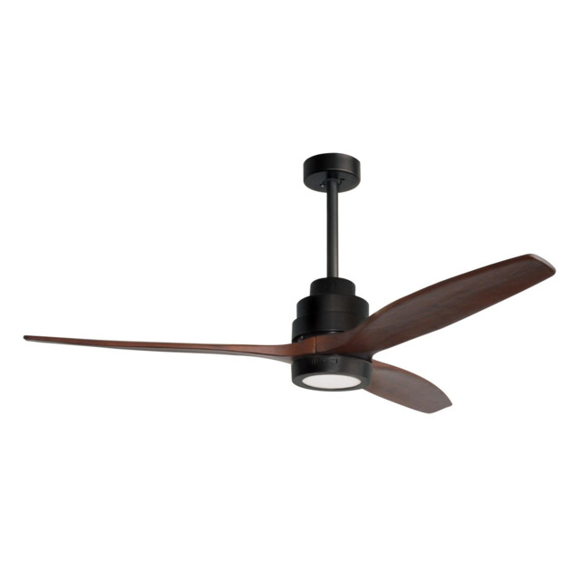 Sabal Ceiling Fan Steel Matt Black, Glass 3ABS Wood Blades - image 1
