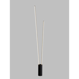Vertical 2 Light Floor Lamp, 44W LED, 3000K, 2600lm, Dimmable, Black, 3yrs Warranty - thumbnail 2