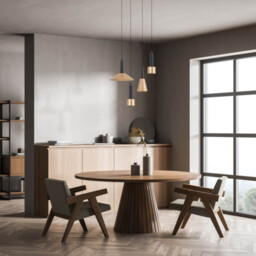 Lyrion 10.5cm Slim Pendant Ceiling Light Sandy Black - Painted Gold LED 3000K - thumbnail 2