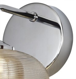 Busti Dome Wall Light Switched, 1 x 8W LED, 4000K, Champagne, Polished Chrome - thumbnail 5
