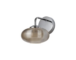 Busti Dome Wall Light Switched, 1 x 8W LED, 4000K, Champagne, Polished Chrome - thumbnail 3