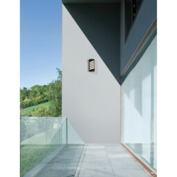 Lupo Outdoor Modern Wall Lamp Black Aluminium LED 10W 380Lm 3000K IP65 - thumbnail 2