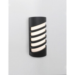 Lupo Outdoor Modern Wall Lamp Black Aluminium LED 10W 380Lm 3000K IP65 - thumbnail 5