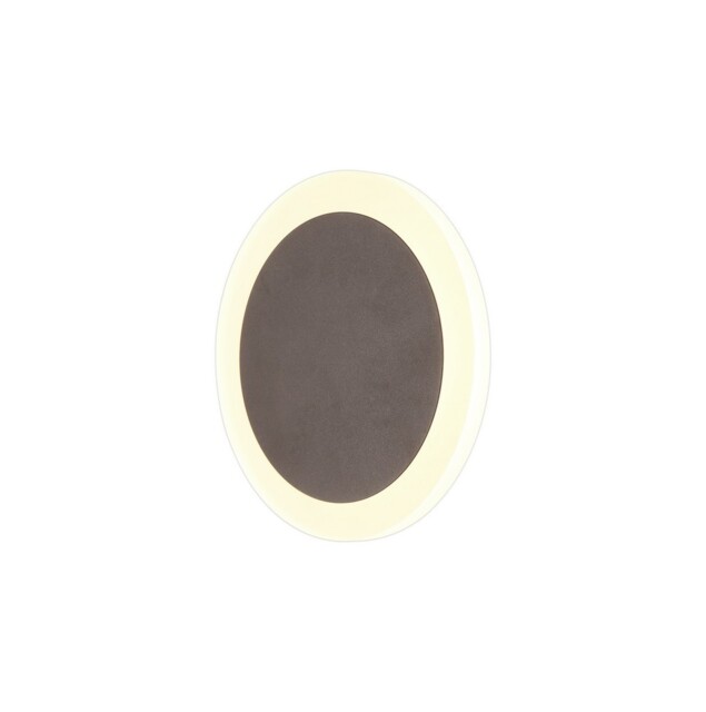 Altona Magnetic Base Wall Lamp, 12W LED 3000K 498lm, 15, 19cm Round Centre, Coffee, Acrylic Frosted Diffuser - image 1