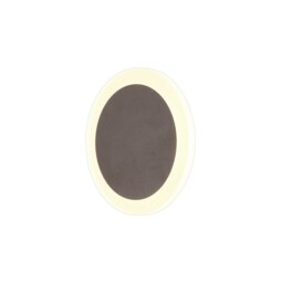 Altona Magnetic Base Wall Lamp, 12W LED 3000K 498lm, 15, 19cm Round Centre, Coffee, Acrylic Frosted Diffuser