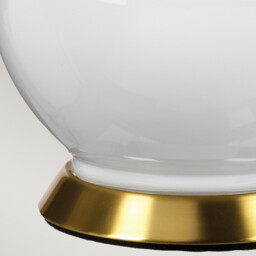 Isla Table Lamp with Round Tapered Shade, Aged Brass, White, Pink - thumbnail 5