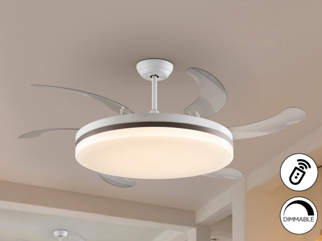 Vento Maxi Ceiling Fan Black White, Bronze LED 3000-6500K Dimmable - image 1
