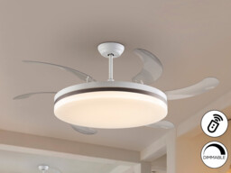 Vento Maxi Ceiling Fan Black White, Bronze LED 3000-6500K Dimmable