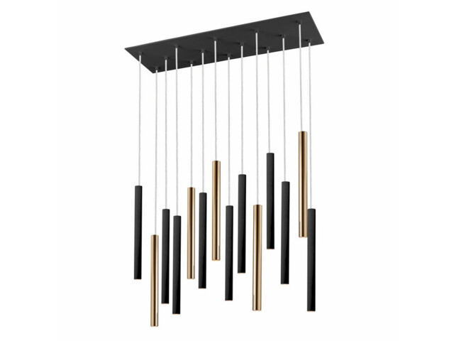 Varas Pendant Light Cluster Drop, Glossy Gold, Matt Black - image 1