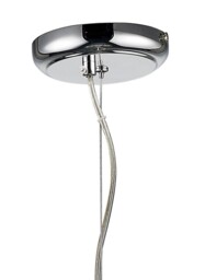 Chelsie Large Ceiling Pendant 1 Light Polished Chrome, Clear Glass - thumbnail 5