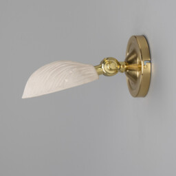 Coco Wall Light Matte White Striped, Polished Brass - thumbnail 5