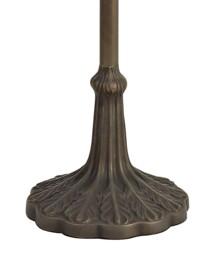 Worcester 2 Light Leaf Design Floor Lamp E27 With 40cm Tiffany Shade, Amber, Crystal, Aged Antique Brass - thumbnail 3