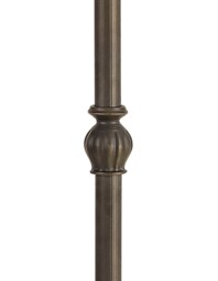 Worcester 2 Light Leaf Design Floor Lamp E27 With 40cm Tiffany Shade, Amber, Crystal, Aged Antique Brass - thumbnail 5