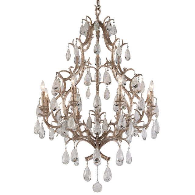 Amadeus 8 Light Chandelier Vienna Bronze, Glass
