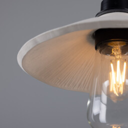 Pyrus Bathroom Pendant, Matte White Striped, Matte Black, IP44 - thumbnail 5