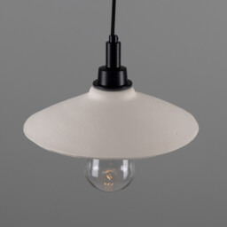 Pyrus Bathroom Pendant, Matte White Striped, Matte Black, IP44 - thumbnail 2
