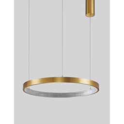Preston Integrated LED Pendant Ceiling Light Antique Gold Brass Aluminium LED 37W 2264Lm 3000K - thumbnail 3