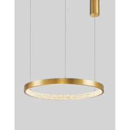 Preston Integrated LED Pendant Ceiling Light Antique Gold Brass Aluminium LED 37W 2264Lm 3000K - thumbnail 2