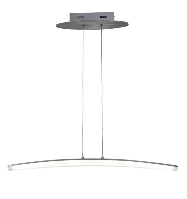 Hemisferic Ceiling Pendant 20W LED 70cm Bar 3000K, 1800lm, Satin Aluminium, Frosted Acrylic - image 1