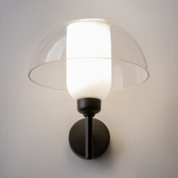 Memory Modern Dome Wall Lamp Black 1xE14 Glass Shade - thumbnail 5