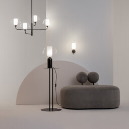 Memory Modern Dome Wall Lamp Black 1xE14 Glass Shade - thumbnail 3
