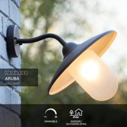 Aruba Cottage Wall Light Outdoor - 1xE27 - IP44 - Rust Brown - Special Offer - thumbnail 2