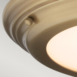 Welland LED 1 Light Flush Light - Aged Brass - thumbnail 5