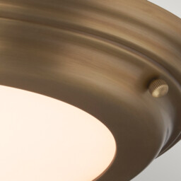 Welland LED 1 Light Flush Light - Aged Brass - thumbnail 2