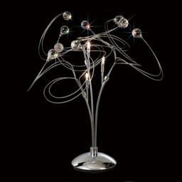 Messe Table Lamp 3 Light G4 Polished Chrome/Crystal, NOT LED/CFL Compatible - thumbnail 2