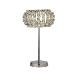 Marilyn 1 Light Chrome Table Lamp with Crystal Glass, Crystal Sand Diffuser - thumbnail 1