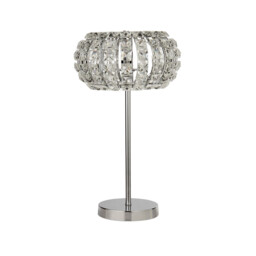 Marilyn 1 Light Chrome Table Lamp with Crystal Glass, Crystal Sand Diffuser - thumbnail 3