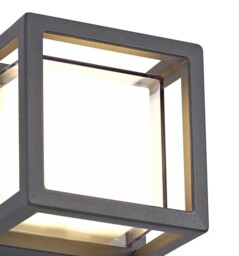 Olean Square Downlight, 1 x 6W LED, 3000K, 360lm, IP54, Anthracite - thumbnail 5